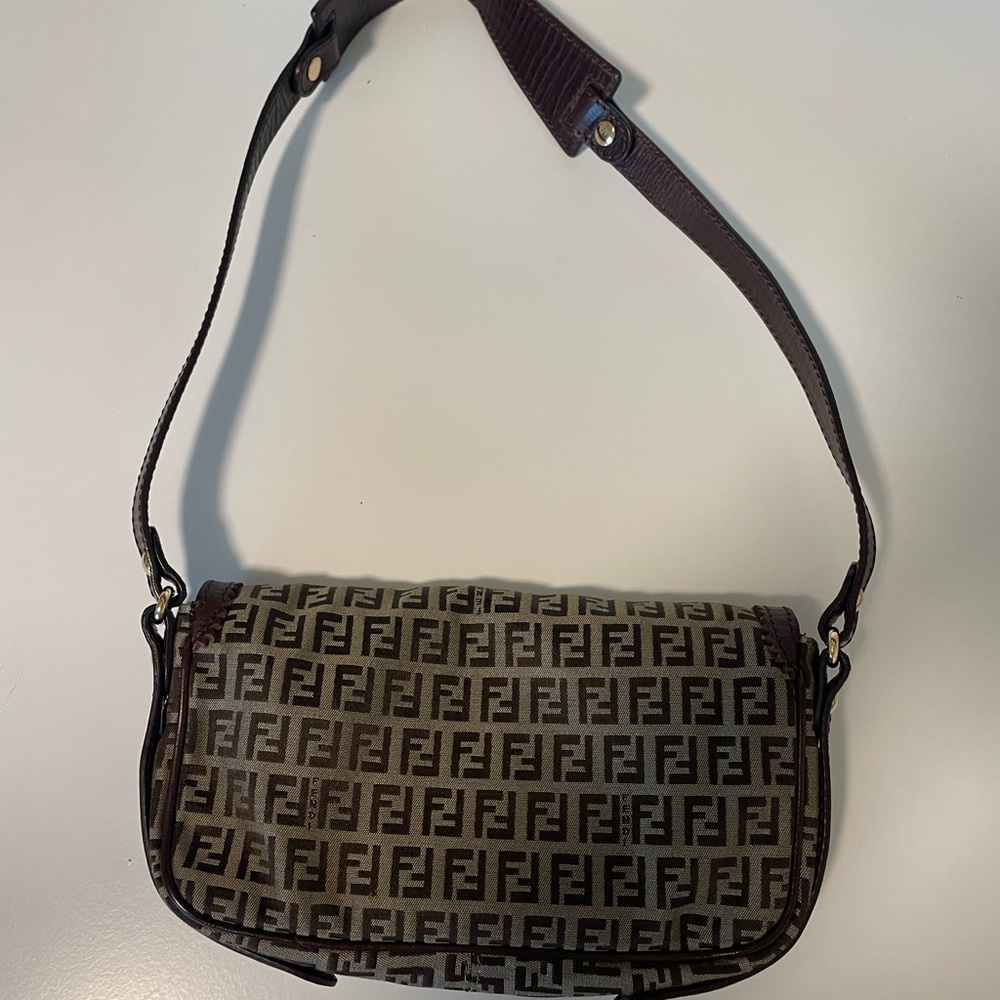 Fendi Zucchino Flap Bag - Picture 2 of 5
